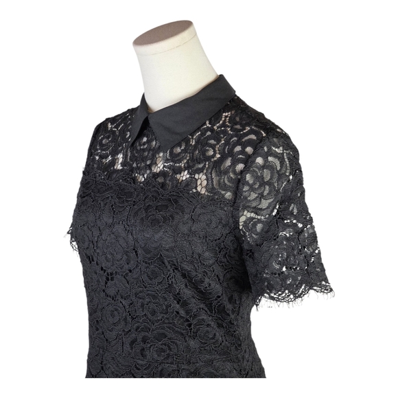 Karl Lagerfeld Paris Black Lace Sheath Dress 4 Elegant Cocktail Party - Picture 2 of 10